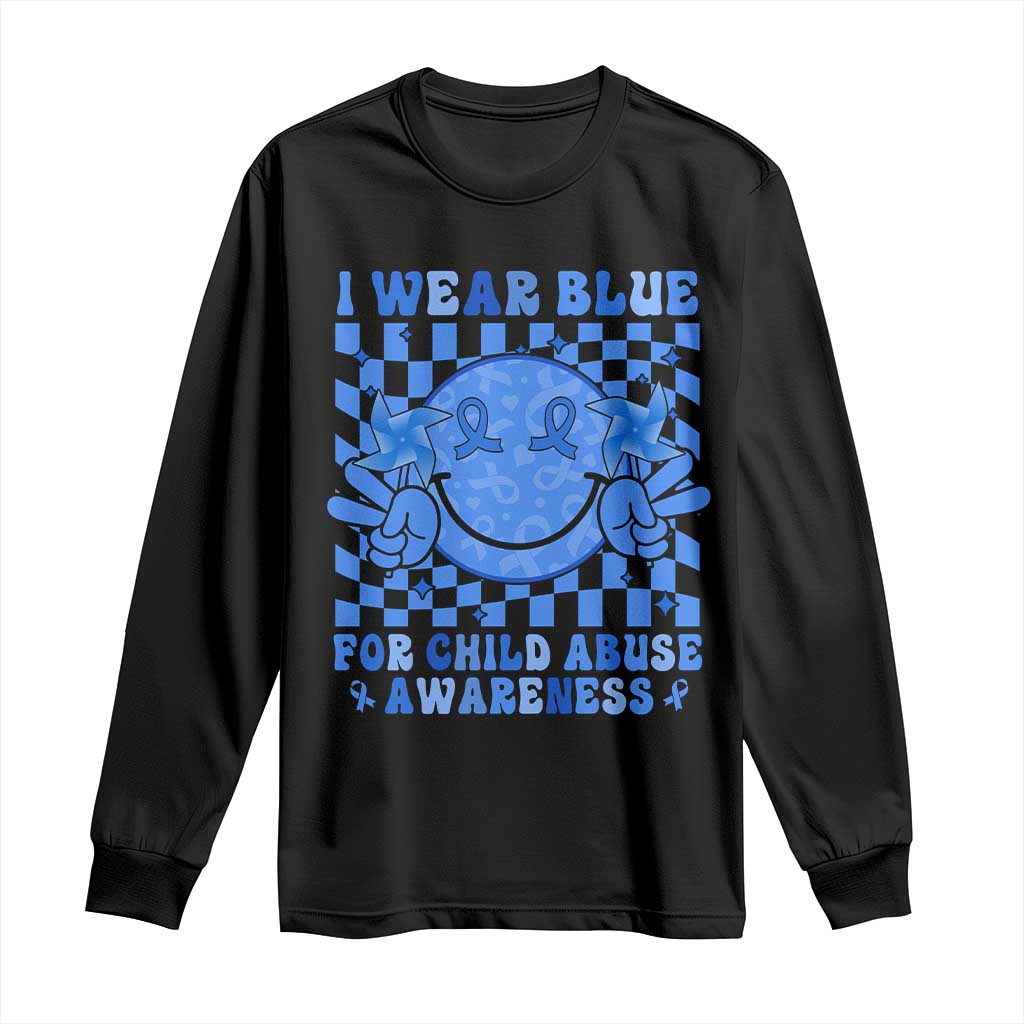 I Wear Blue For Child Abuse Support Month Long Sleeve Shirt