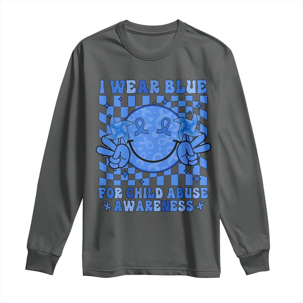 I Wear Blue For Child Abuse Support Month Long Sleeve Shirt