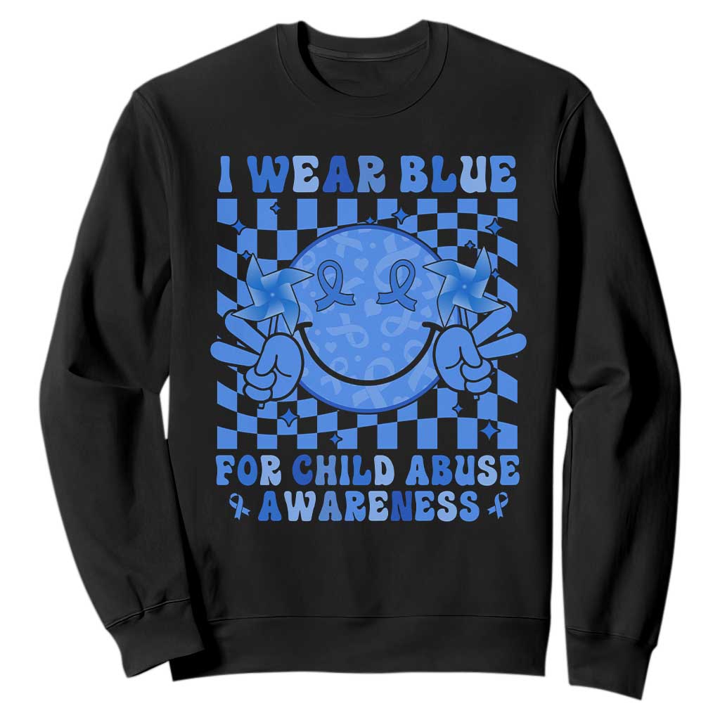 I Wear Blue For Child Abuse Support Month Sweatshirt