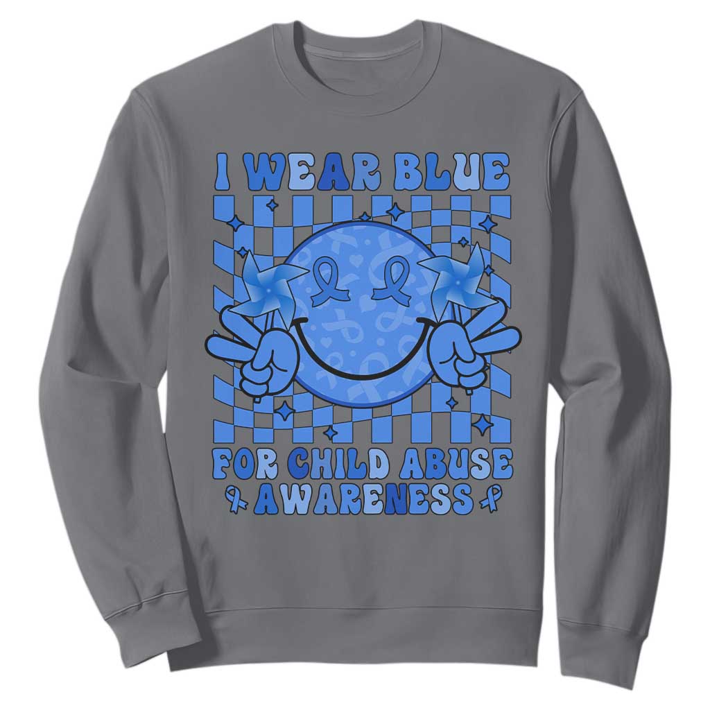 I Wear Blue For Child Abuse Support Month Sweatshirt