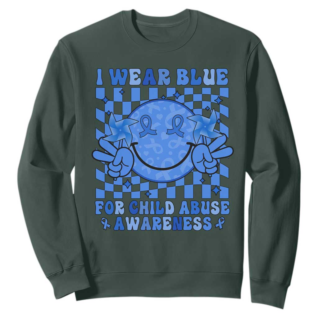 I Wear Blue For Child Abuse Support Month Sweatshirt
