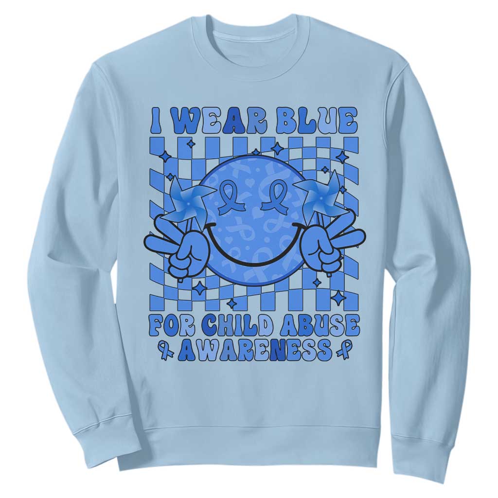 I Wear Blue For Child Abuse Support Month Sweatshirt