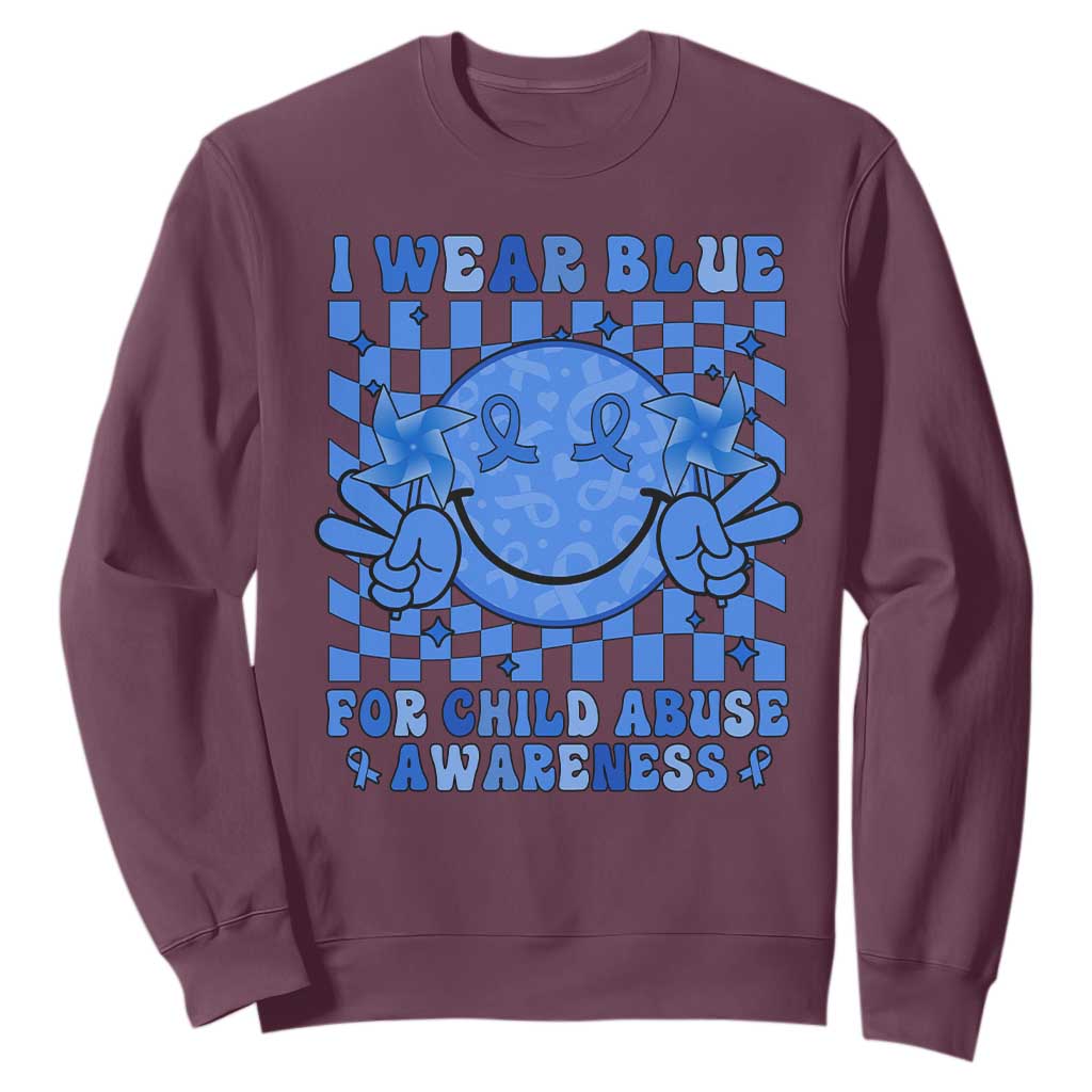I Wear Blue For Child Abuse Support Month Sweatshirt