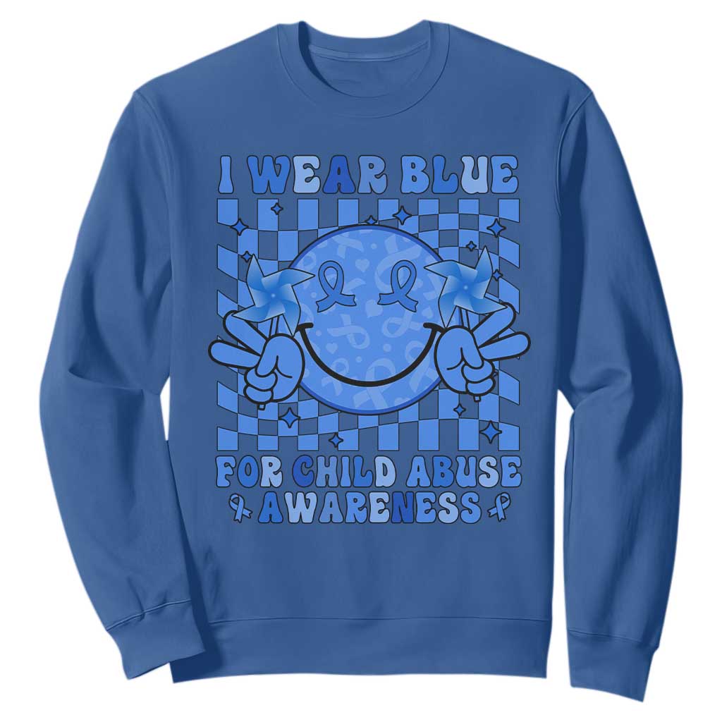 I Wear Blue For Child Abuse Support Month Sweatshirt
