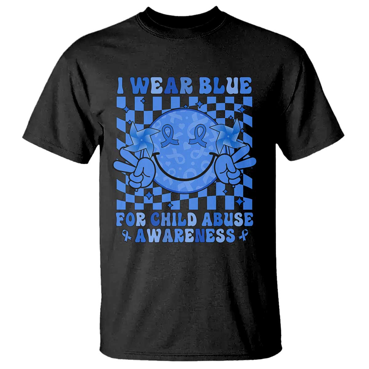 I Wear Blue For Child Abuse Support Month T Shirt