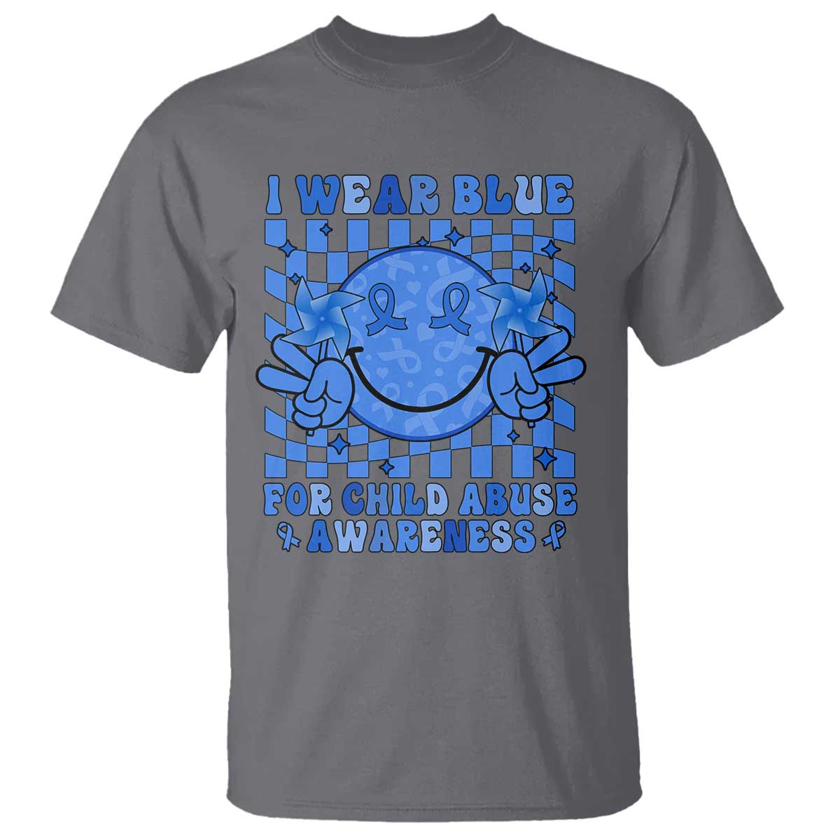 I Wear Blue For Child Abuse Support Month T Shirt