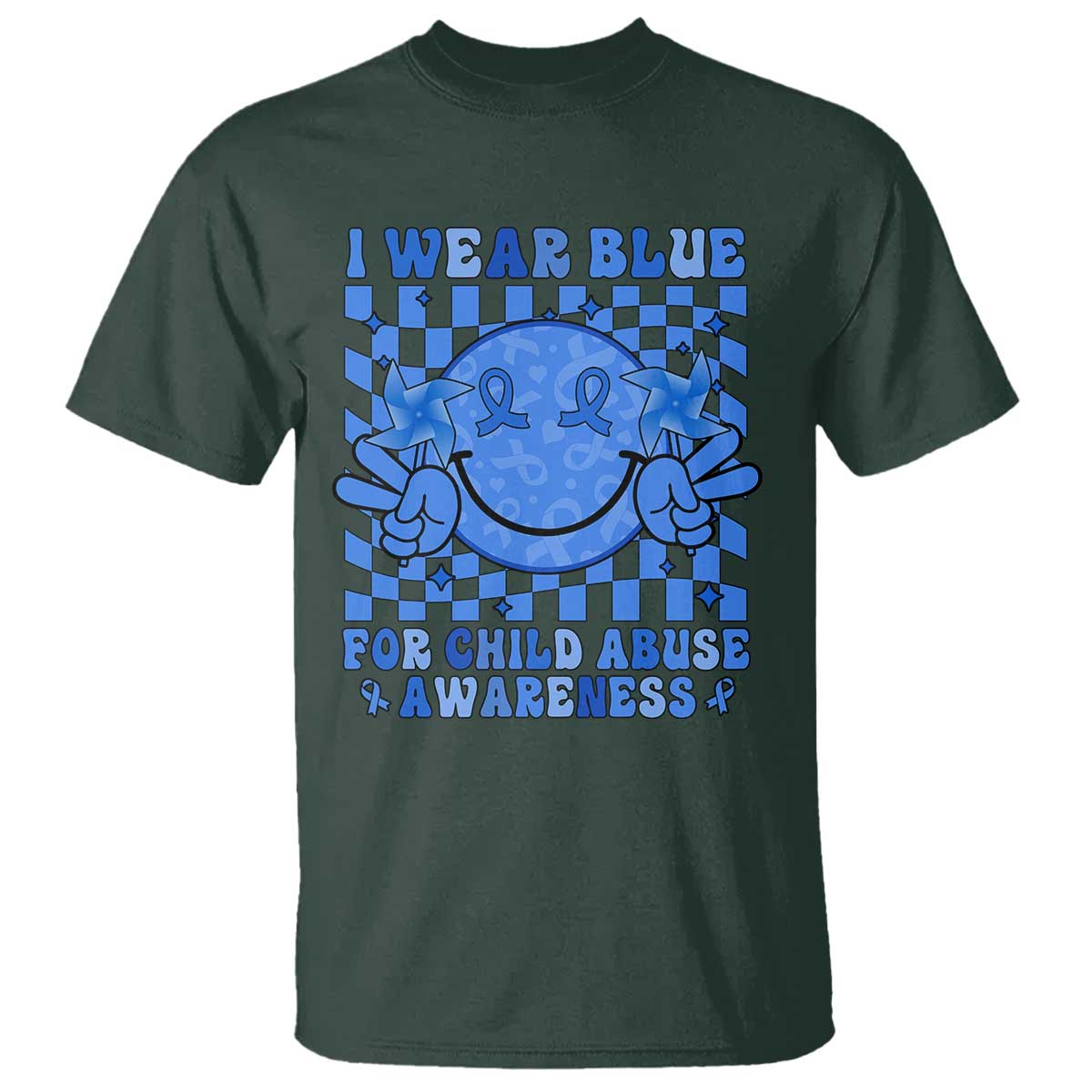 I Wear Blue For Child Abuse Support Month T Shirt