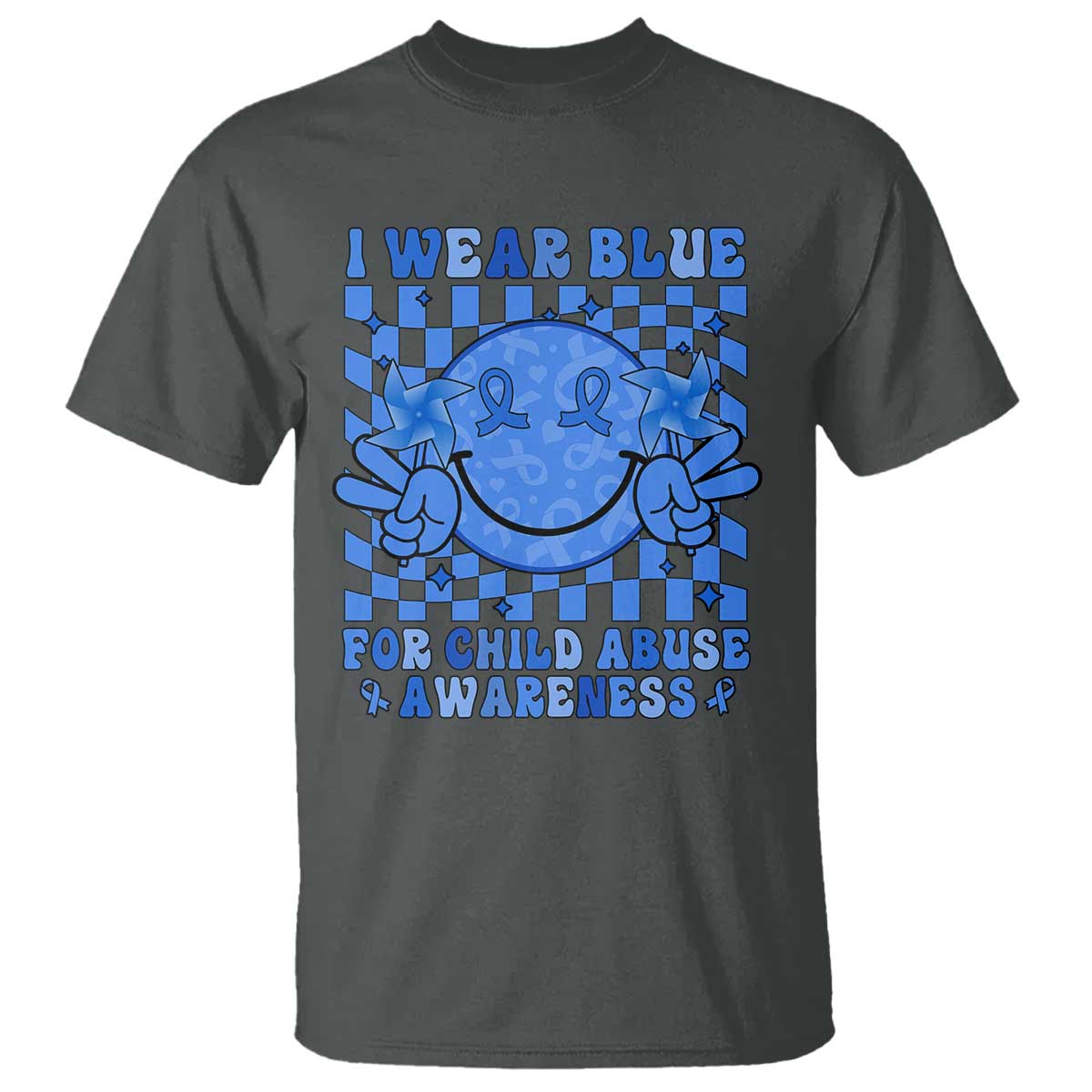 I Wear Blue For Child Abuse Support Month T Shirt