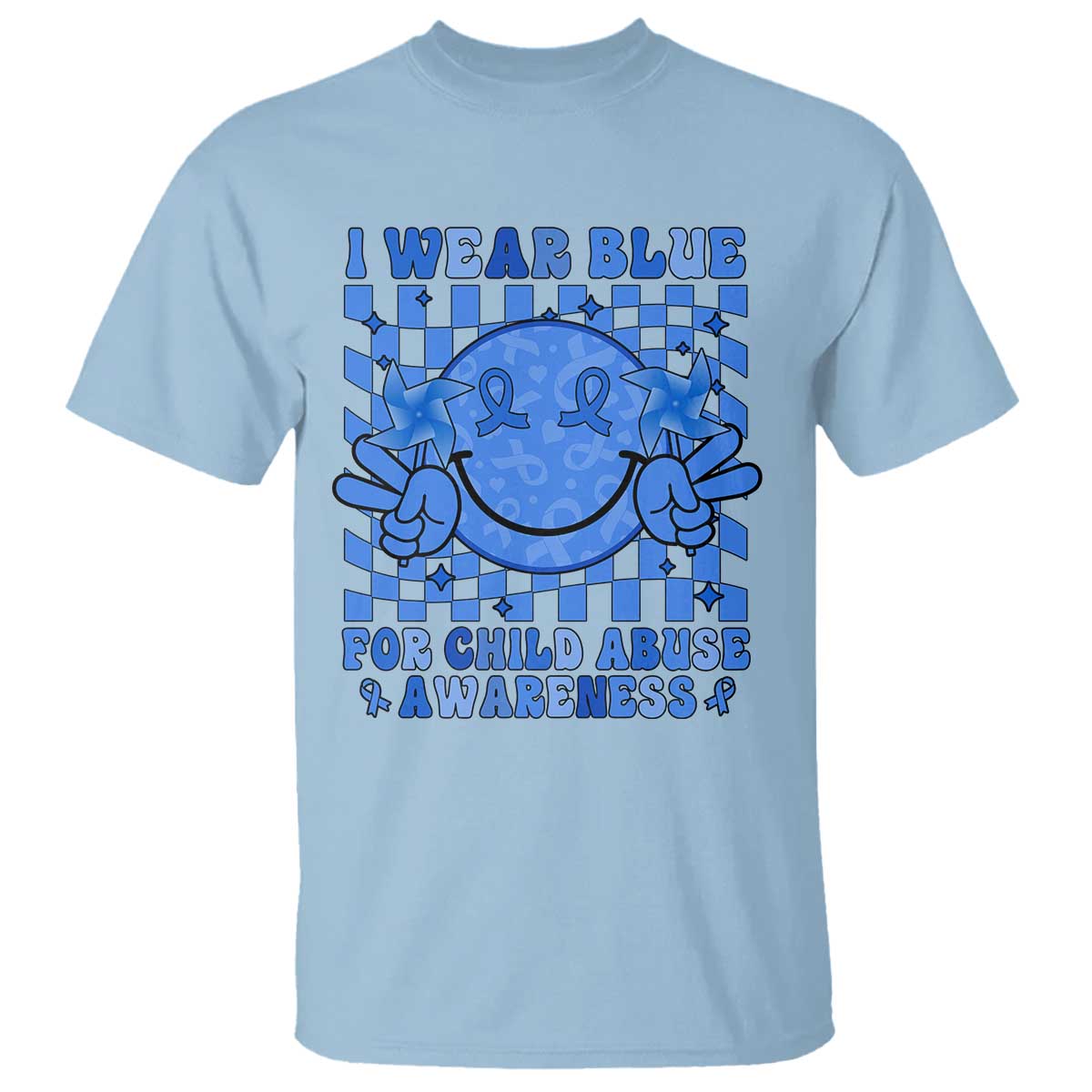 I Wear Blue For Child Abuse Support Month T Shirt