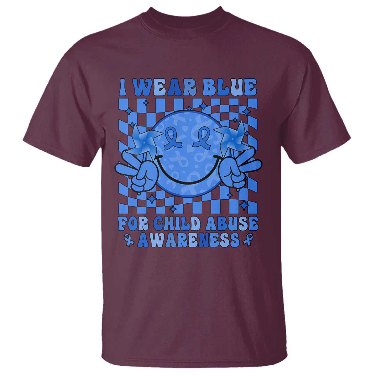 I Wear Blue For Child Abuse Support Month T Shirt