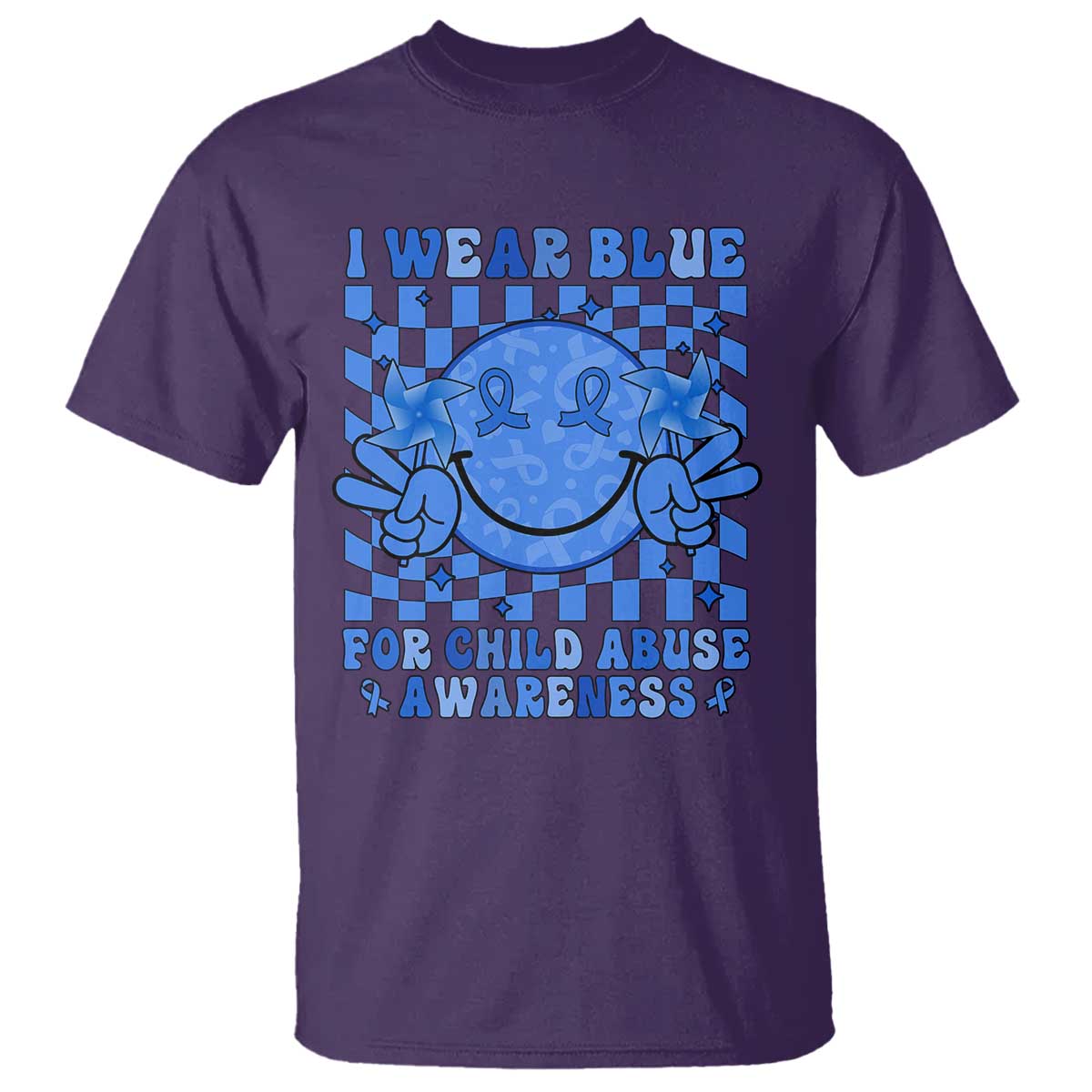 I Wear Blue For Child Abuse Support Month T Shirt
