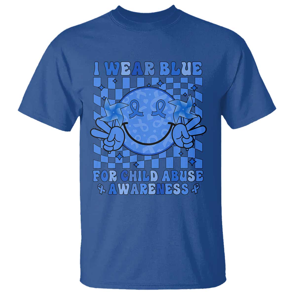 I Wear Blue For Child Abuse Support Month T Shirt