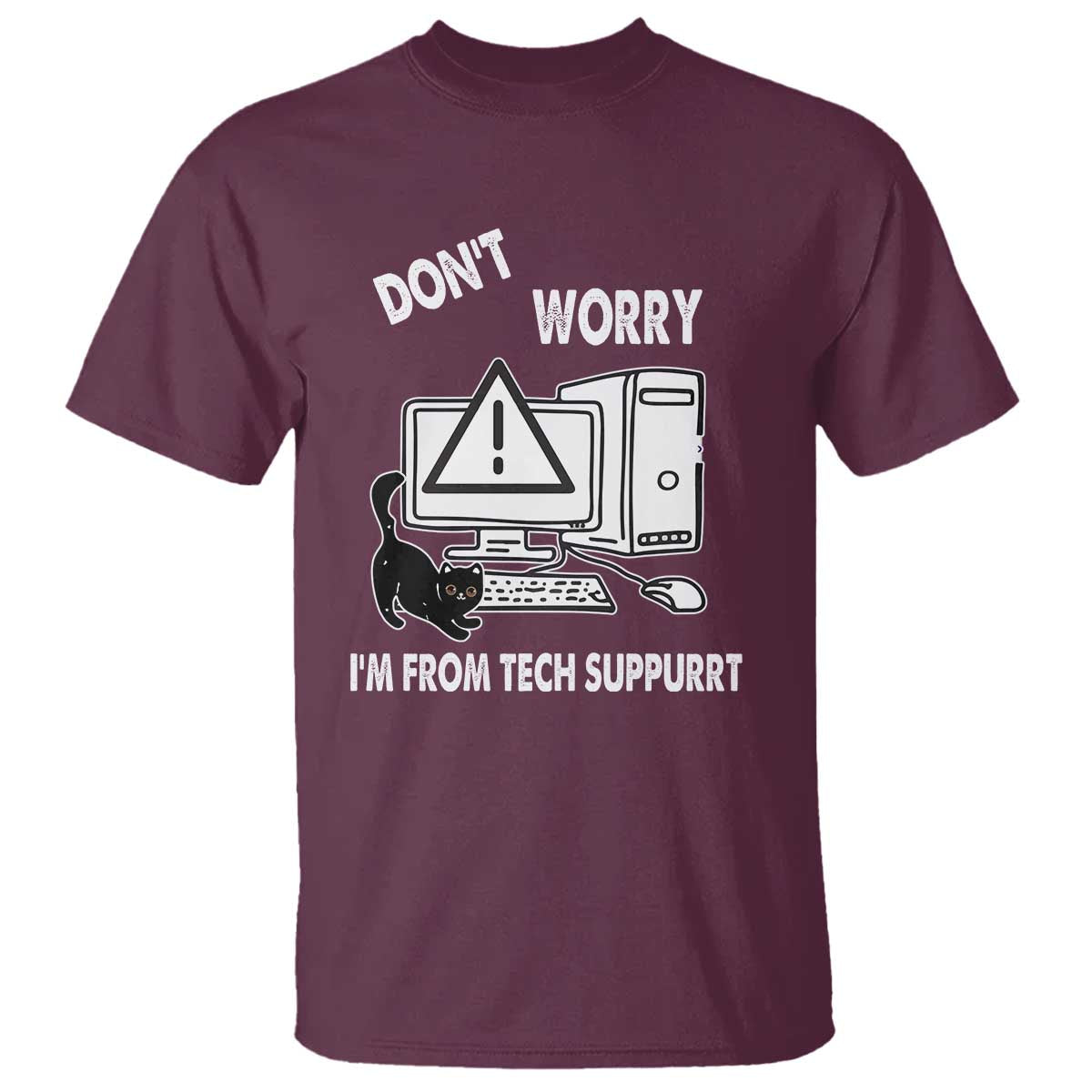 funny-programming-cat-t-shirt-dont-worry-im-from-tech-suppurrt-support-computer