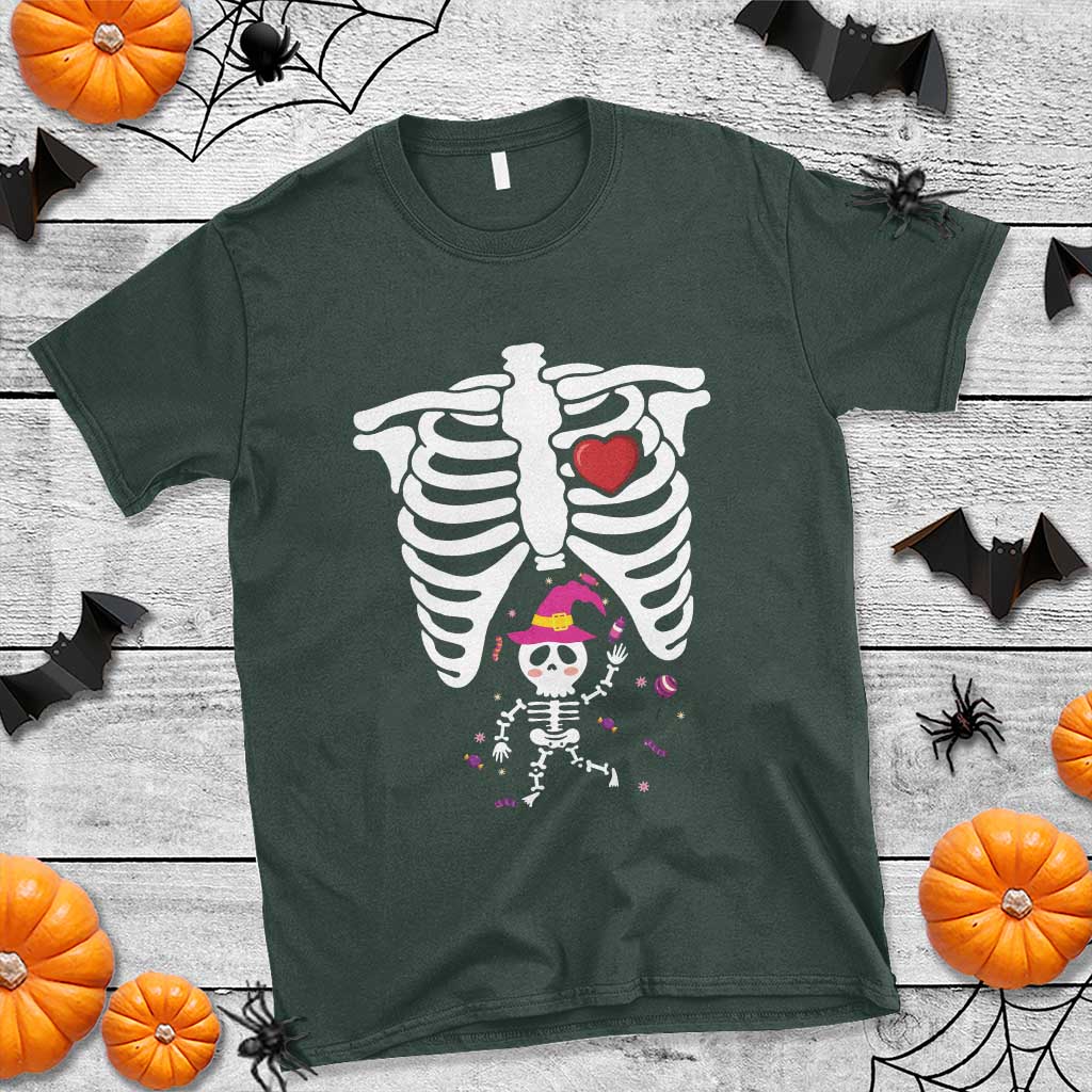 pregnancy-announcement-t-shirt-halloween-witch-skeleton-monster-baby-pregnant-candy