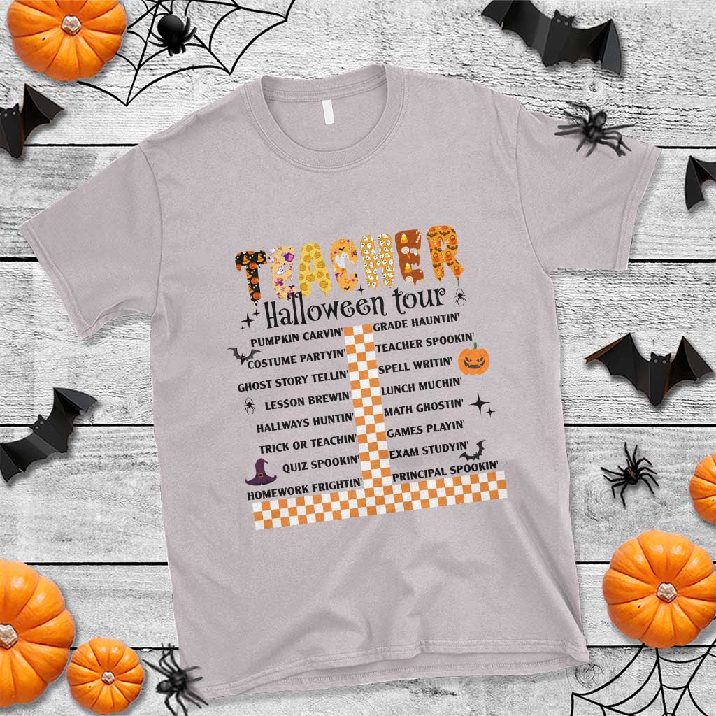 funny-teacher-halloween-tour-t-shirt-spooky-teacher-activities-pumpkin-witch-hat-bat