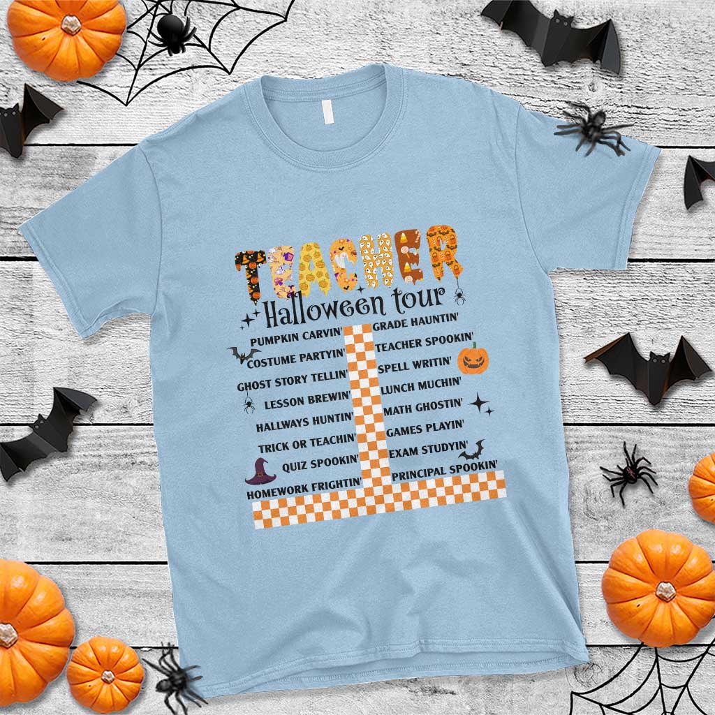 funny-teacher-halloween-tour-t-shirt-spooky-teacher-activities-pumpkin-witch-hat-bat