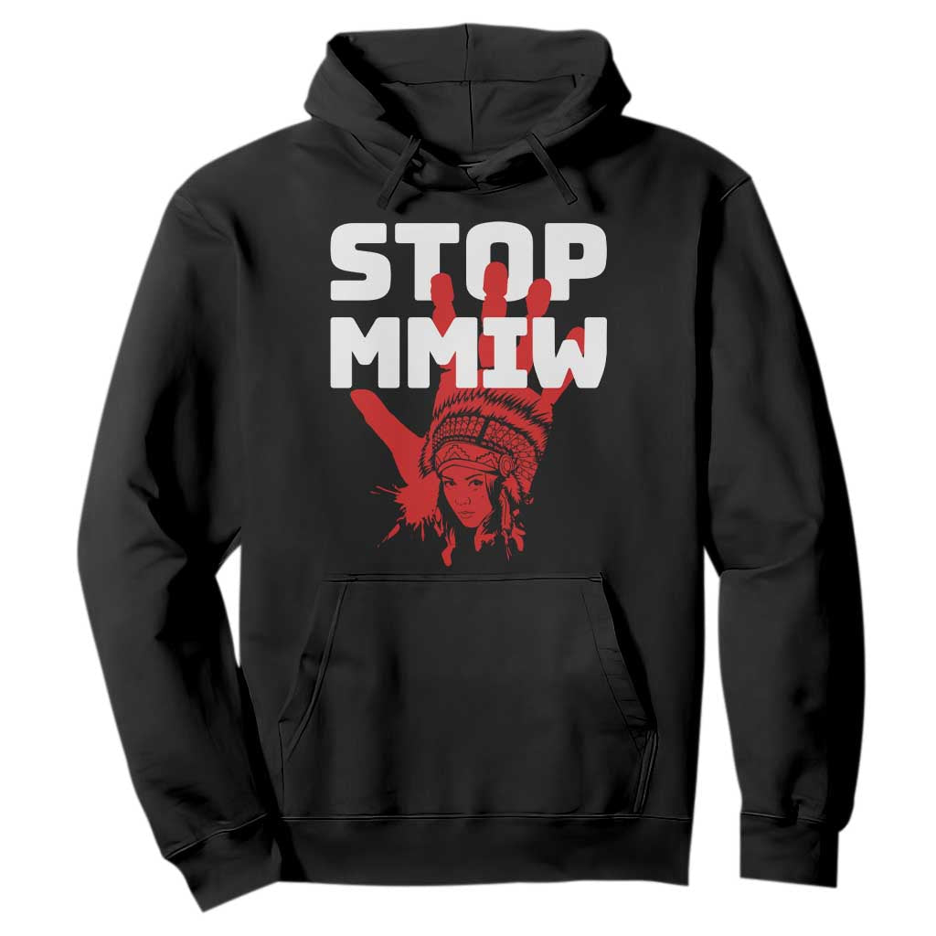 Indigenous Women Justice Gift Hoodie Stop MMIW Red Handprint Graphic