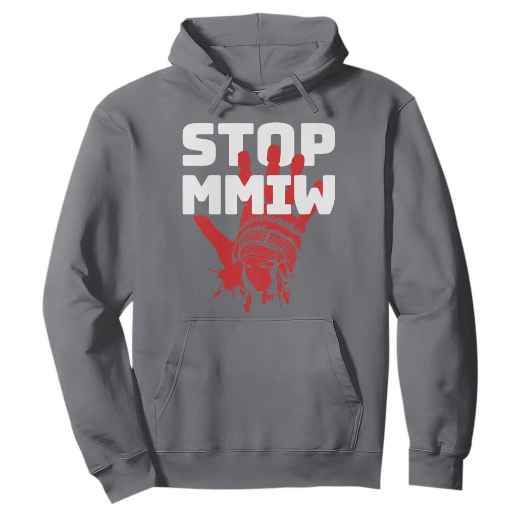 Indigenous Women Justice Gift Hoodie Stop MMIW Red Handprint Graphic