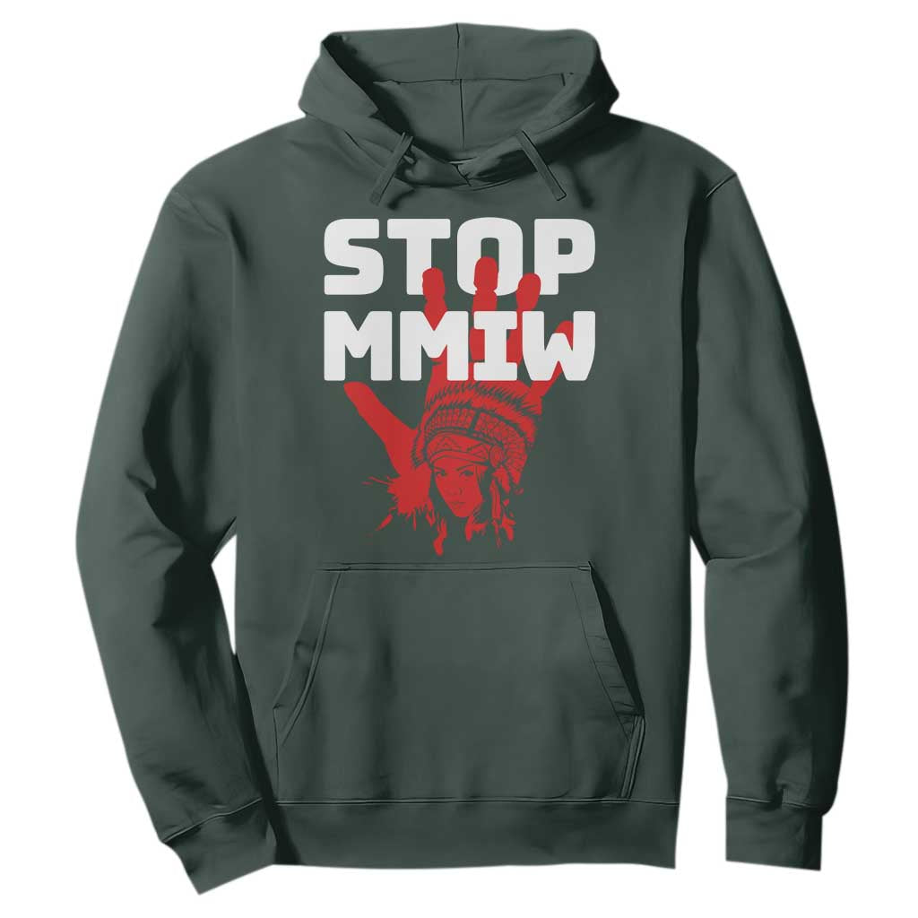 Indigenous Women Justice Gift Hoodie Stop MMIW Red Handprint Graphic