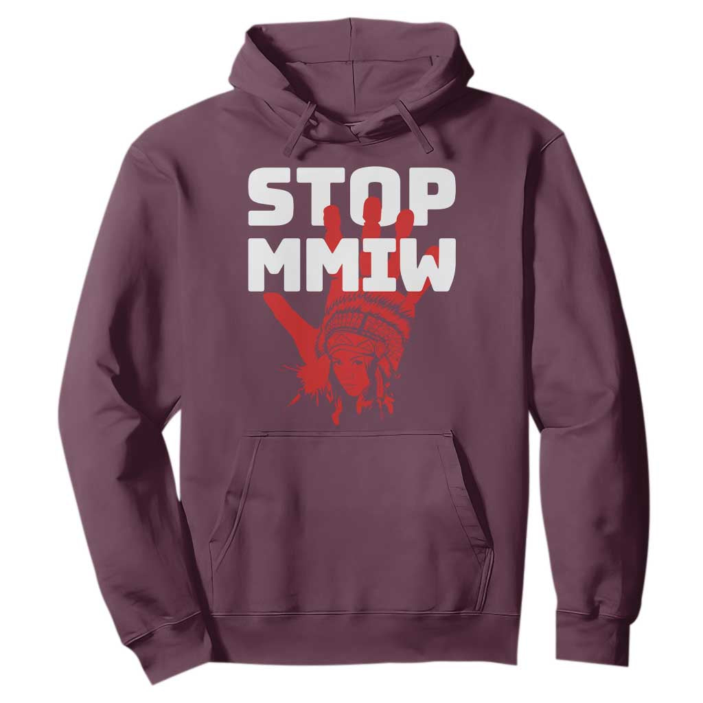 Indigenous Women Justice Gift Hoodie Stop MMIW Red Handprint Graphic