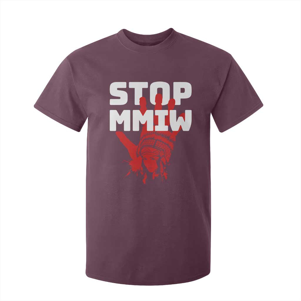 Indigenous Women Justice Gift T Shirt For Kid Stop MMIW Red Handprint Graphic