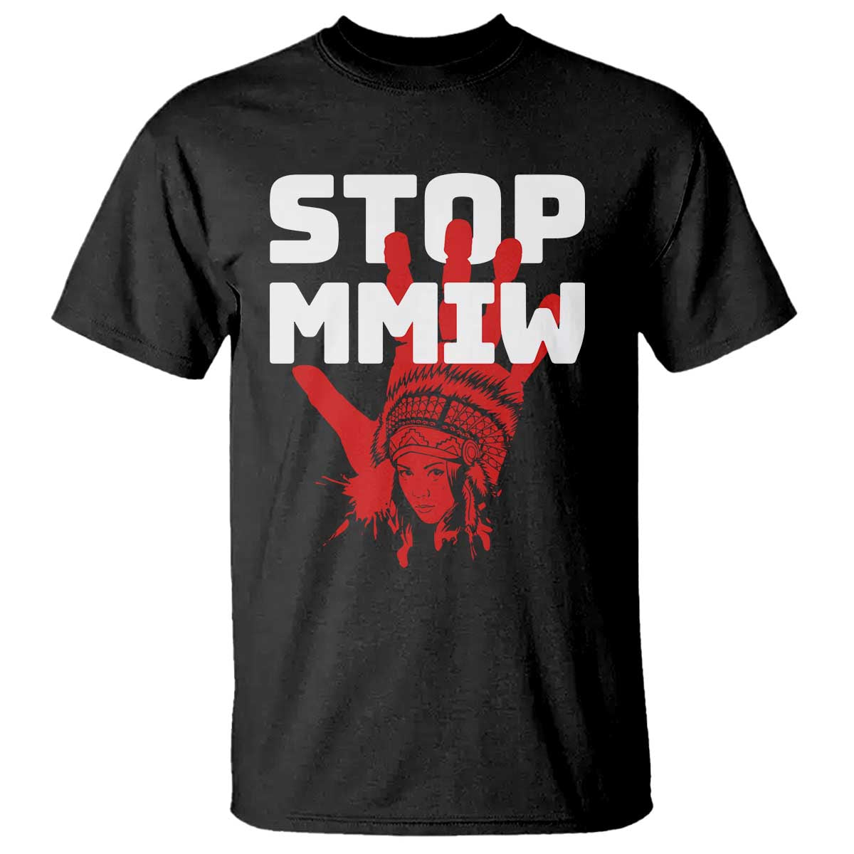 Indigenous Women Justice Gift T Shirt Stop MMIW Red Handprint Graphic