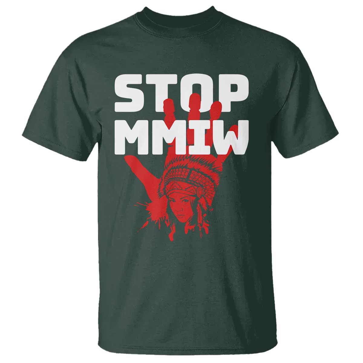 Indigenous Women Justice Gift T Shirt Stop MMIW Red Handprint Graphic