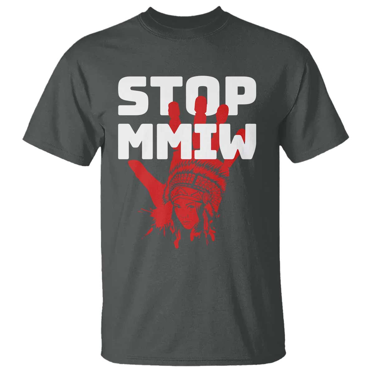 Indigenous Women Justice Gift T Shirt Stop MMIW Red Handprint Graphic
