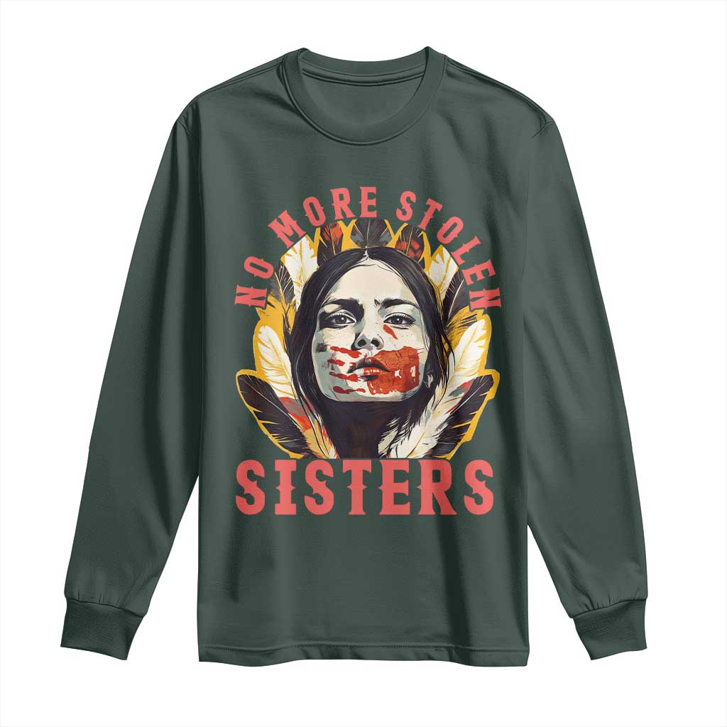 Native American Support Graphic Long Sleeve Shirt No More Stolen Sisters MMIW