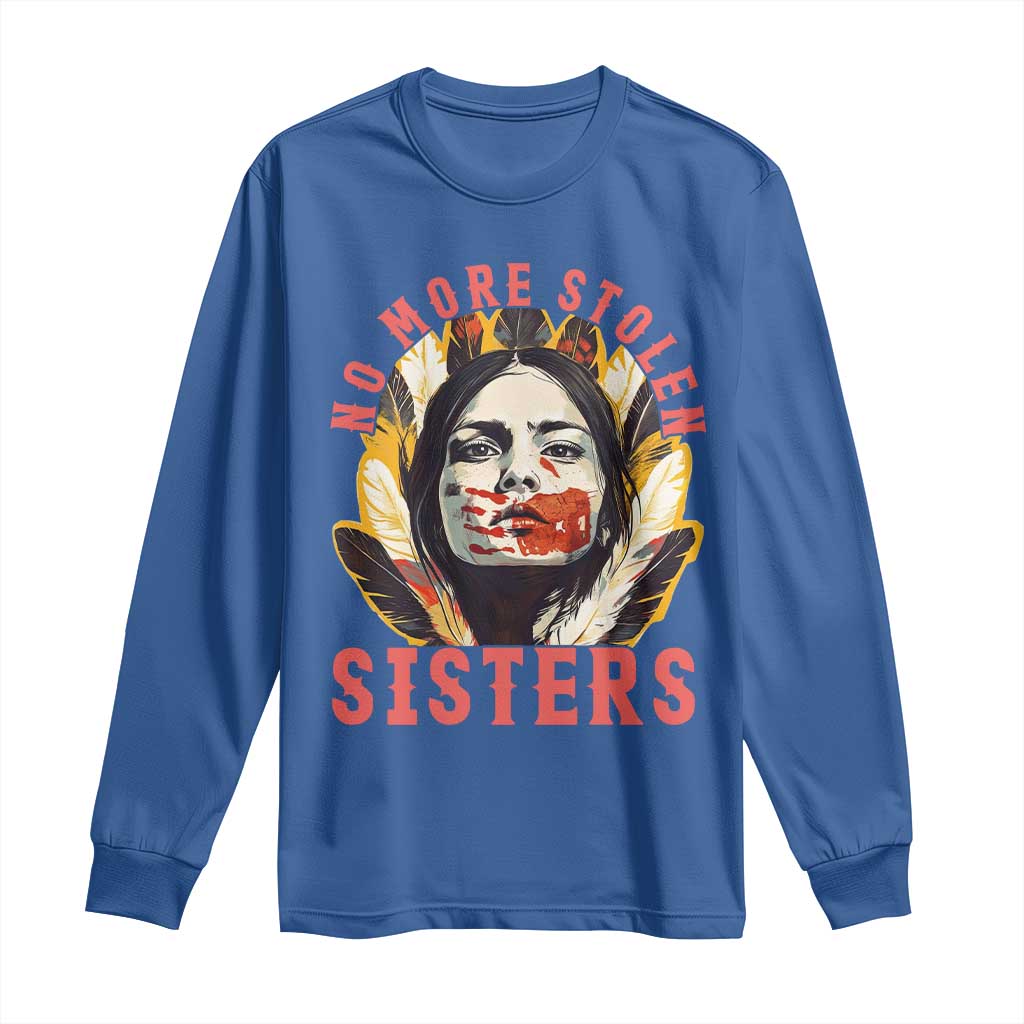 Native American Support Graphic Long Sleeve Shirt No More Stolen Sisters MMIW