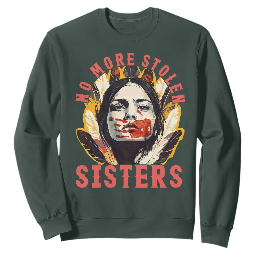 Native American Support Graphic Sweatshirt No More Stolen Sisters MMIW