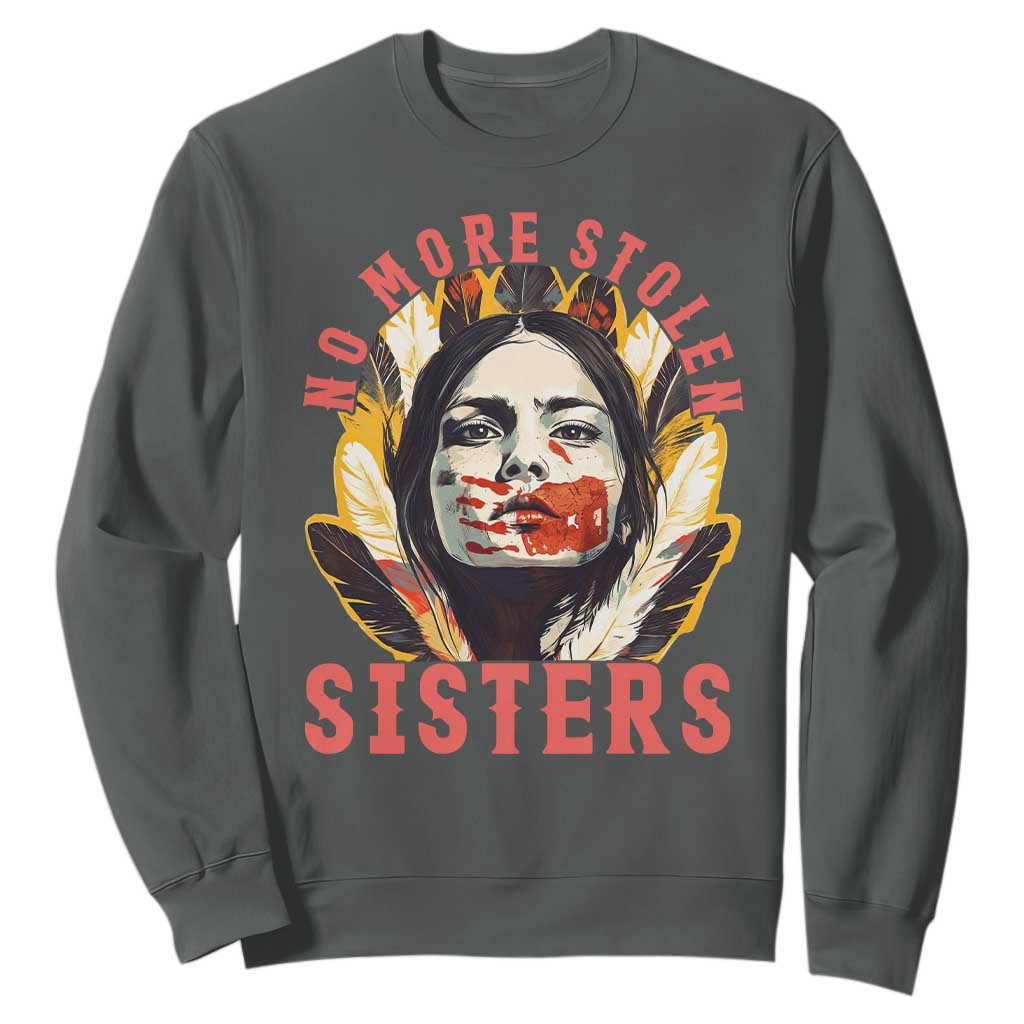 Native American Support Graphic Sweatshirt No More Stolen Sisters MMIW
