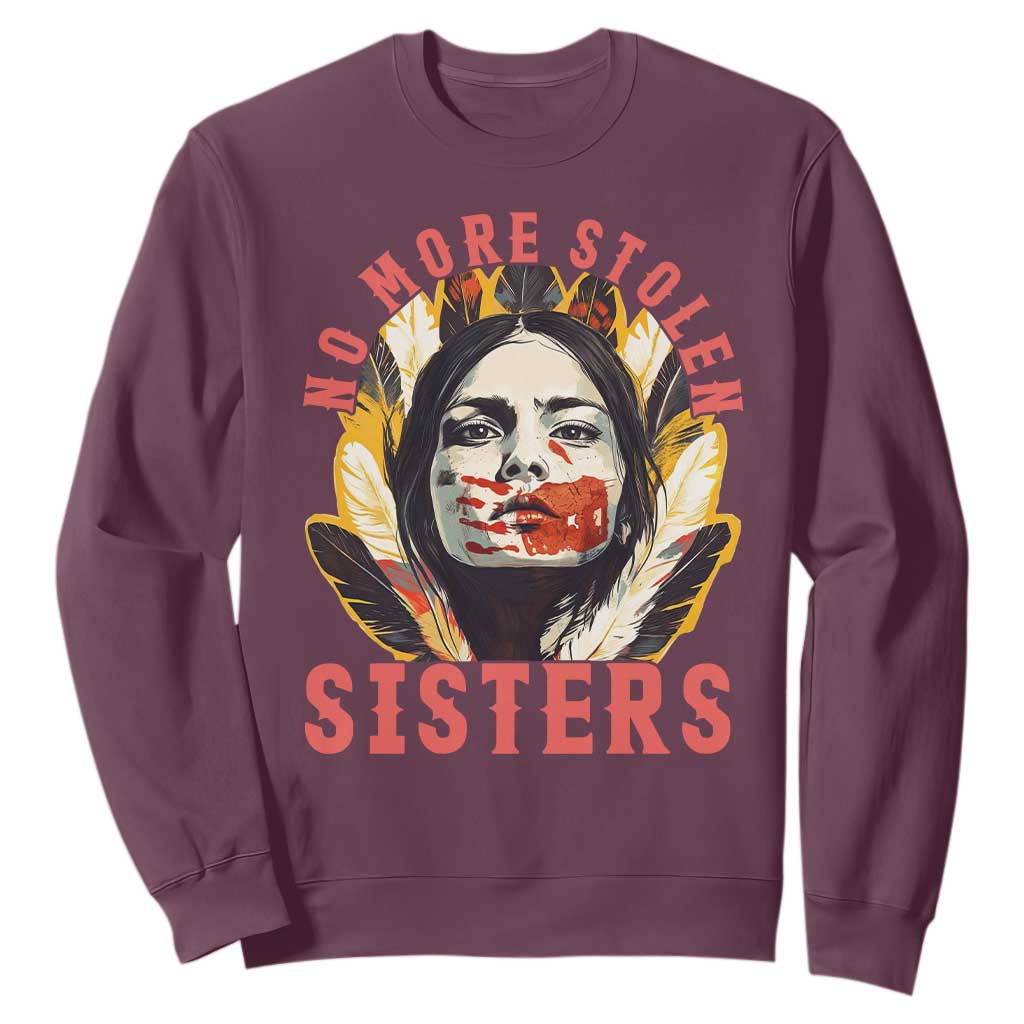 Native American Support Graphic Sweatshirt No More Stolen Sisters MMIW