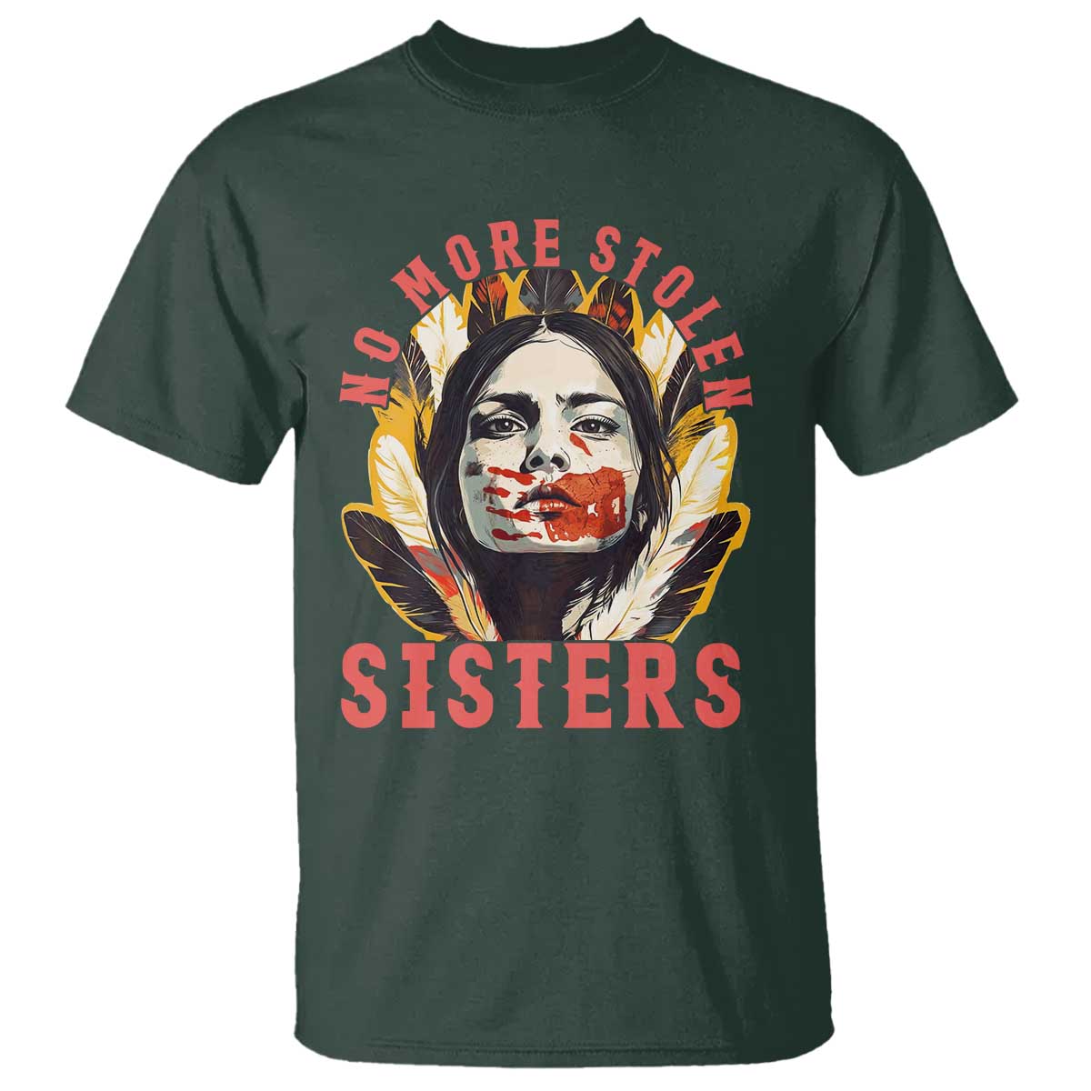 Native American Support Graphic T Shirt No More Stolen Sisters MMIW