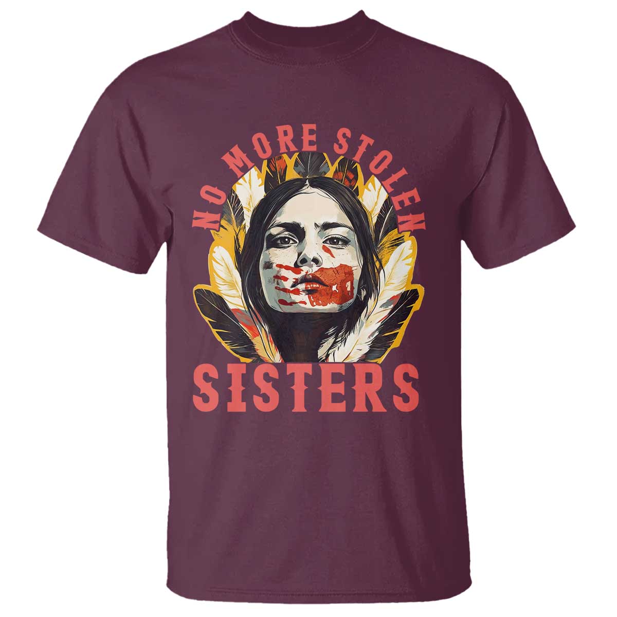 Native American Support Graphic T Shirt No More Stolen Sisters MMIW