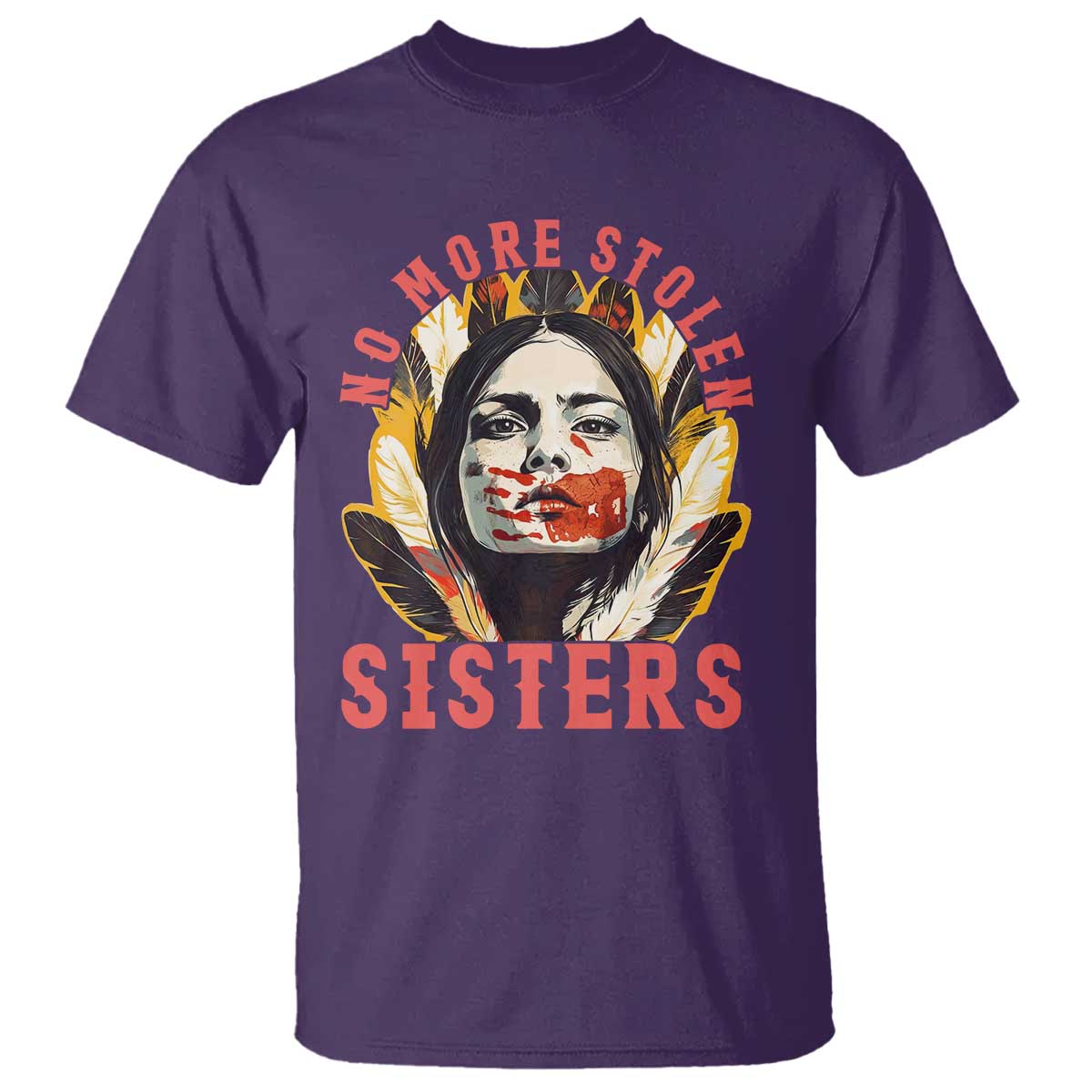 Native American Support Graphic T Shirt No More Stolen Sisters MMIW