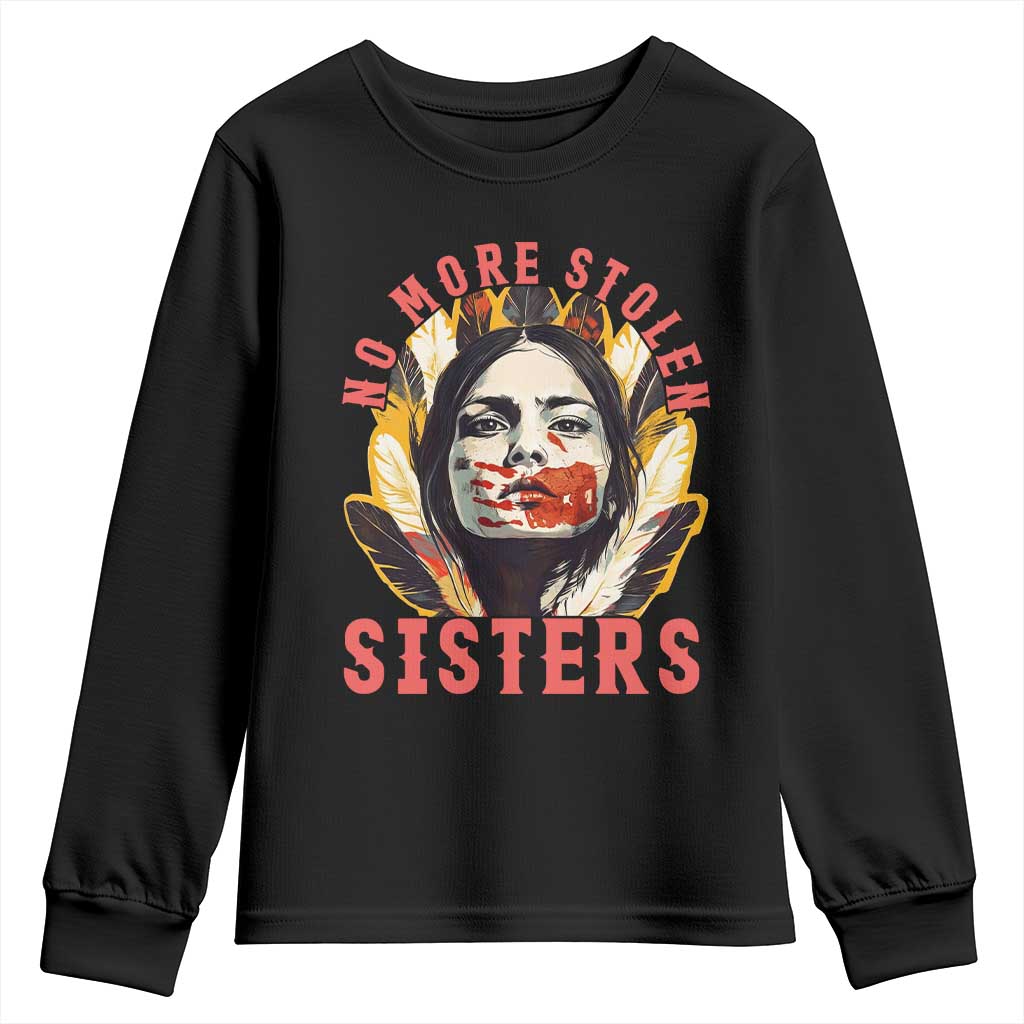 Native American Support Graphic Youth Sweatshirt No More Stolen Sisters MMIW