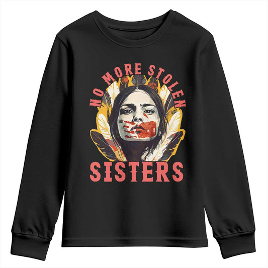 Native American Support Graphic Youth Sweatshirt No More Stolen Sisters MMIW
