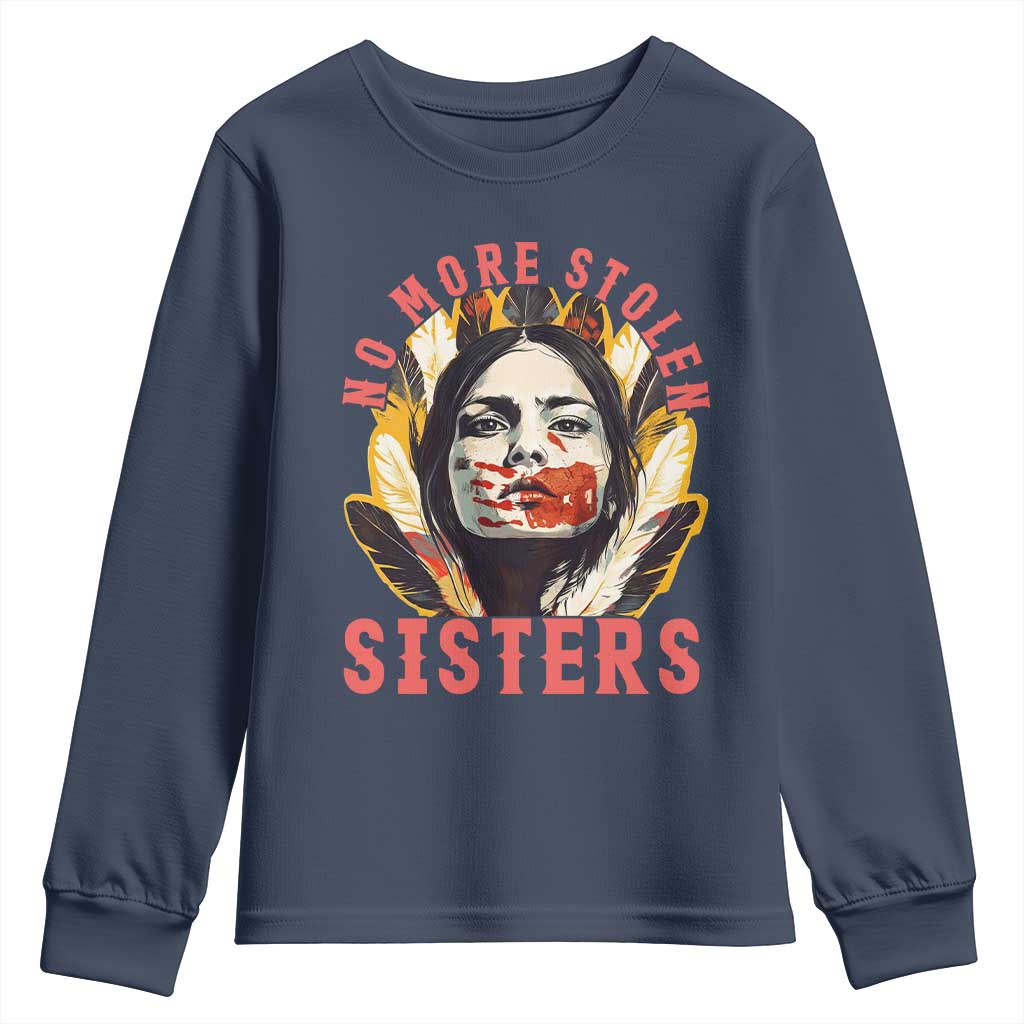 Native American Support Graphic Youth Sweatshirt No More Stolen Sisters MMIW