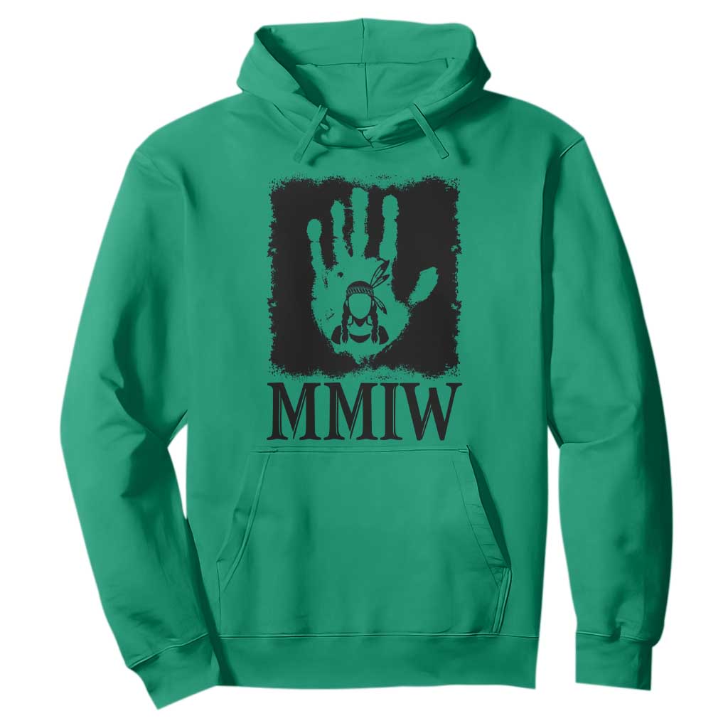 Stop MMIW Hoodie Voices For Stolen Sisters Red Handprint Graphic