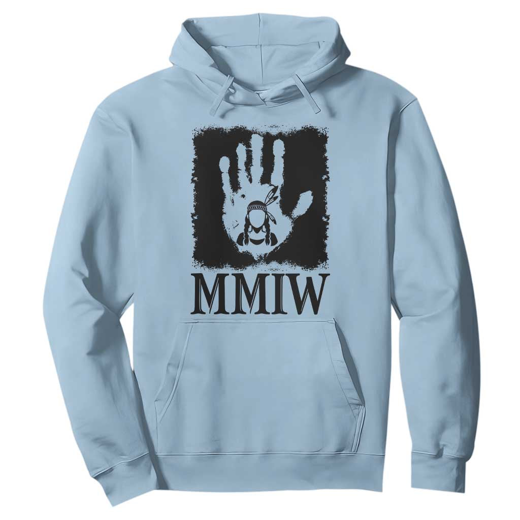 Stop MMIW Hoodie Voices For Stolen Sisters Red Handprint Graphic