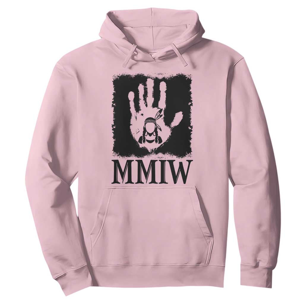 Stop MMIW Hoodie Voices For Stolen Sisters Red Handprint Graphic