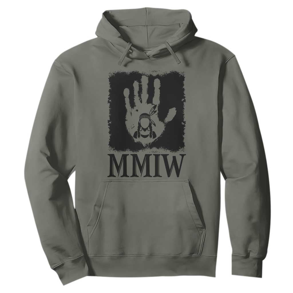 Stop MMIW Hoodie Voices For Stolen Sisters Red Handprint Graphic