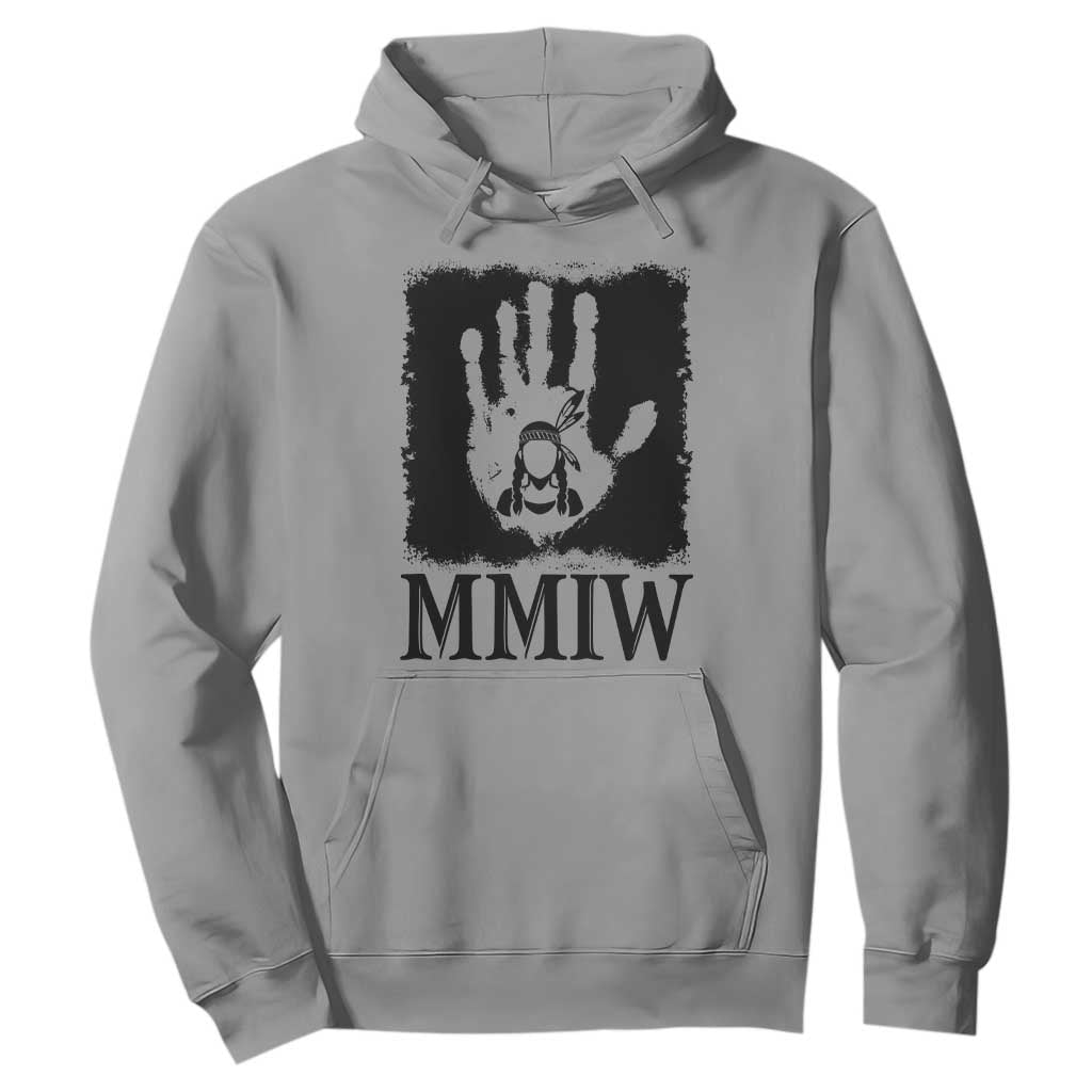 Stop MMIW Hoodie Voices For Stolen Sisters Red Handprint Graphic