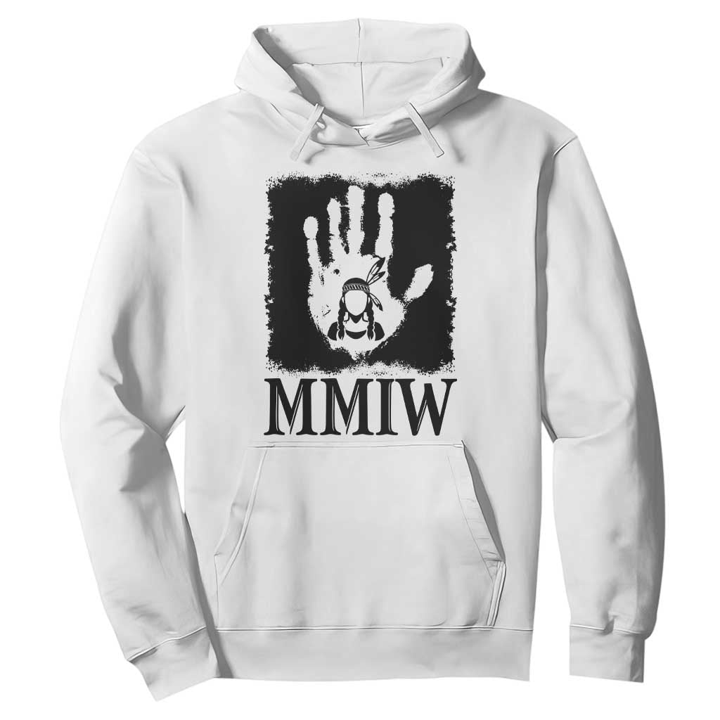 Stop MMIW Hoodie Voices For Stolen Sisters Red Handprint Graphic
