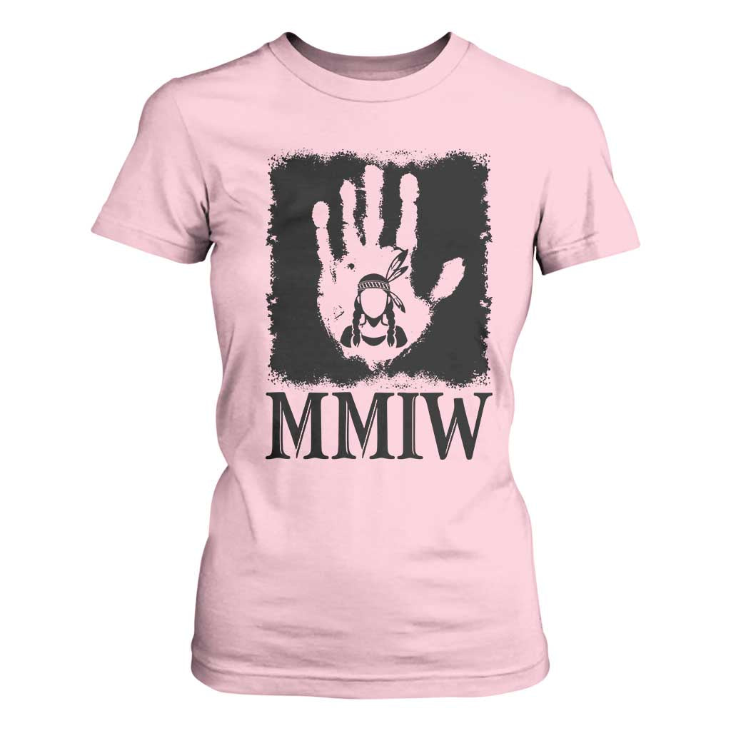Stop MMIW T Shirt For Women Voices For Stolen Sisters Red Handprint Graphic