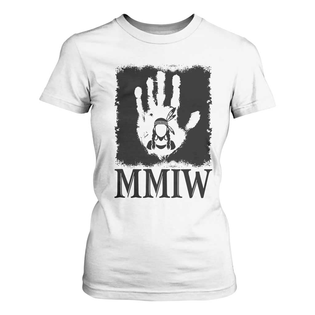 Stop MMIW T Shirt For Women Voices For Stolen Sisters Red Handprint Graphic