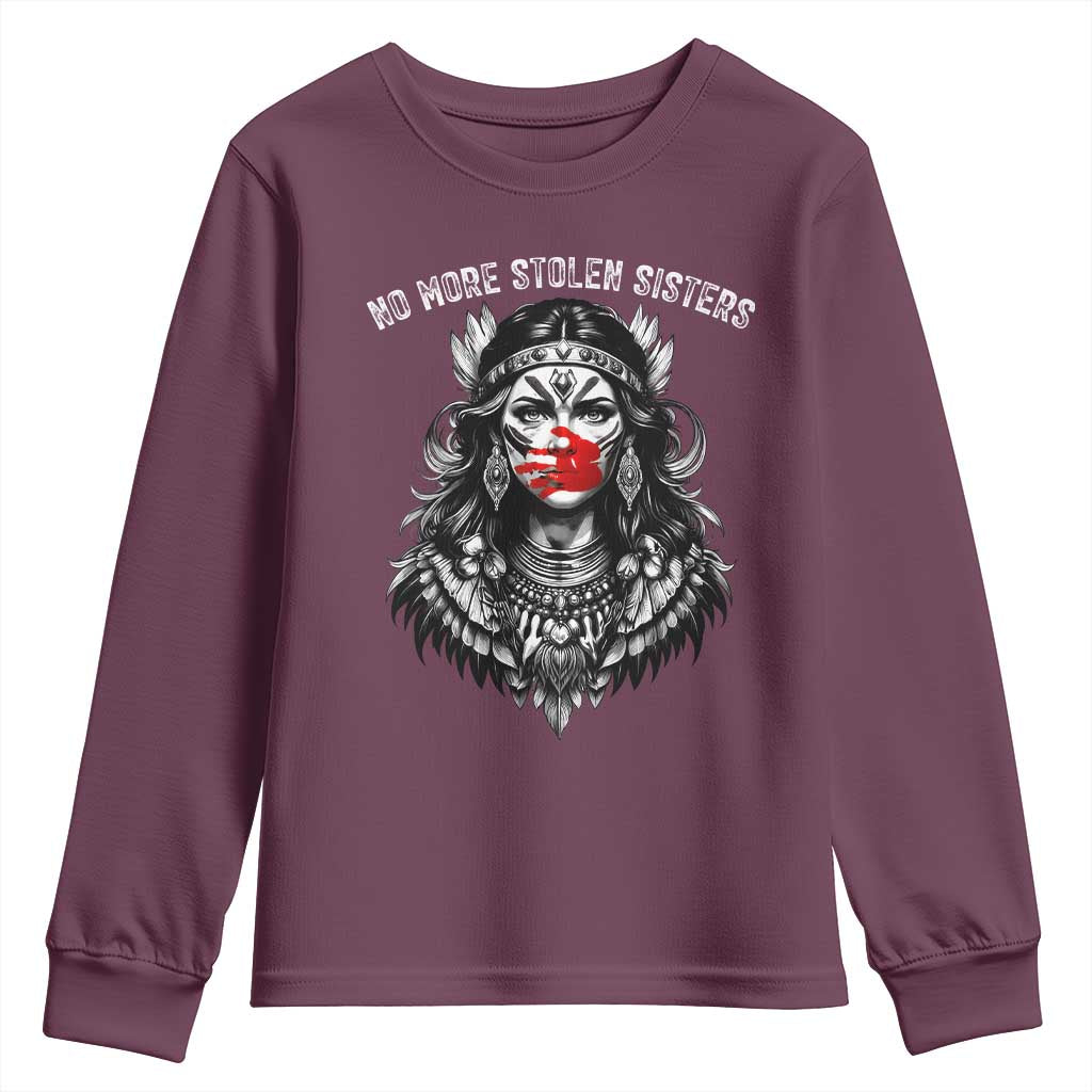 MMIW Support Graphic Youth Sweatshirt No More Stolen Sisters