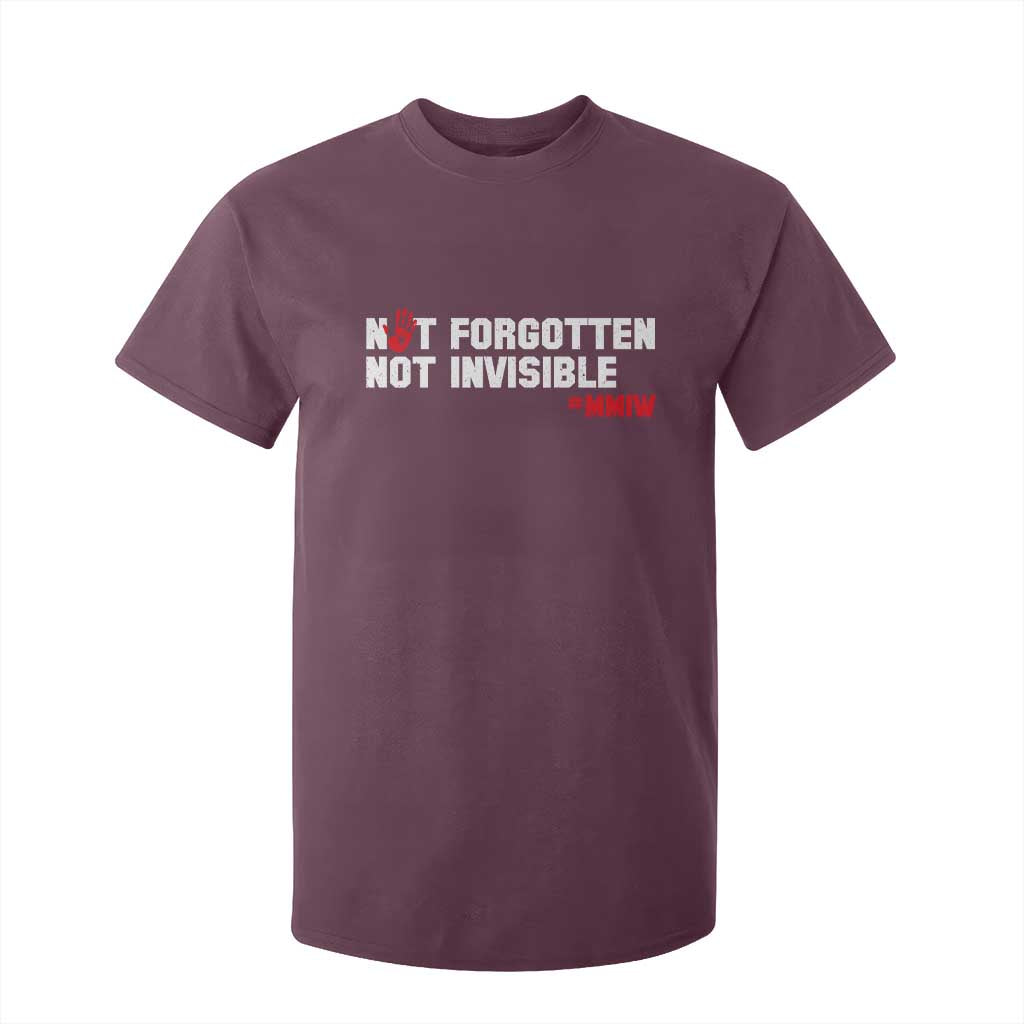 MMIW Support T Shirt For Kid Not Forgotten Not Invisible Indigenous Women