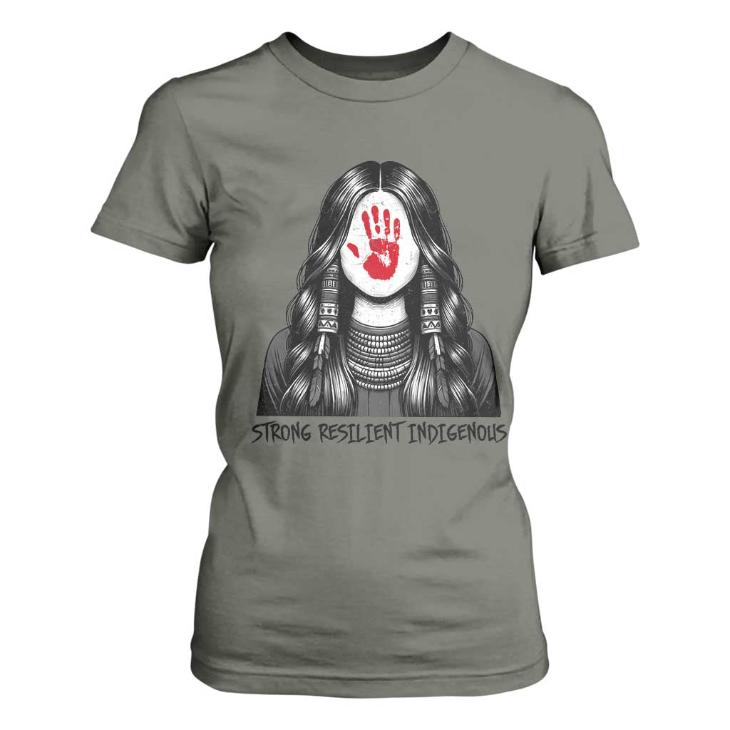 MMIW Strong Resilient Indigenous T Shirt For Women Stand With Native Women Support